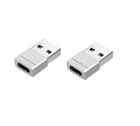Adaptateur USB vers Type C Compact - Argent Clair Lot de 2