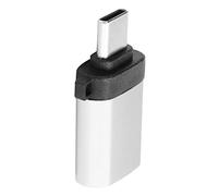 Adaptateur USB vers Type-C, USB3.0 Femelle vers Type-C Adaptateur de Charge OTG Plug and Play Interface USB Anti-Corrosion Adaptateur de Bonne Performance sans Chaîne (sans chaîne en Argent)