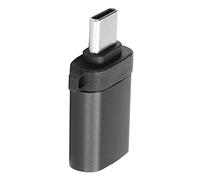 Adaptateur USB vers Type-C, USB3.0 Femelle vers Type-C Adaptateur de Charge OTG Plug and Play Interface USB Anti-Corrosion Adaptateur de Bonne Performance sans Chaîne (Noir sans chaîne)