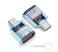 Adaptateur USB vers USB C (2 Packs), Convertisseur USB Type C Mâle vers USB A 3.2 Femelle, Adaptateur Thunderbolt 3 vers USB Femelle OTG pour iPhone 16/15 Series, MacBook, Samsung et Autres (Bleu)