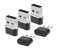 Adaptateur USB vers USB C 5 Pack,Type C Femelle USB A Mâle Convertir Chargeur pour Apple Watch 7 8 9,i-Phone 12 13 14 15 16 Pro Max SE,iPad Air 4 5 Mini 6,Samsung Galaxy S23 S24,Z Fold Flip