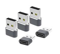 Adaptateur USB vers USB C 5 Pack,Type C Femelle USB A Mâle Convertisseur Chargeur pour A-pple Watch 7 8 9,Phone 12 13 14 15 16 Pro Max,AirPods,iPad 10 Air 4 5 Mini 6,Samsung Galaxy S24 A54