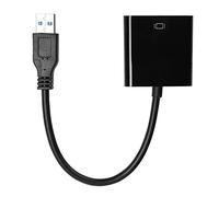 Adaptateur USB vers VGA, Convertisseur Audio Vidéo 5,0 Gbps 1920x1080, pour Win 7/8/10, Compatible avec Les Ports USB 2.0/3.0