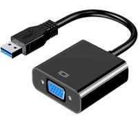 Adaptateur Usb Vers Vga, Usb 3.0/2.0 Vers Vga, Convertisseur Vidéo Hd 1080P Pour Pc, Ordinateur Portable, Tv Hdtv, Compatible Avec Windows Xp/7/8/8.1/10[Z2154]