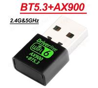 Adaptateur USB WiFi 6 & Bluetooth 5.3,900 Mbps double bande 2,4/5 GHz récepteur externe réseau sans fil,mini dongle WiFi pour PC