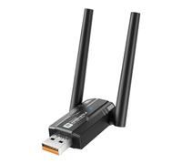 Adaptateur USB WiFi 6 sans fil avec Bluetooth 5.4 pour PC 900 Mbps double antennes 5G/2.4G Adaptateur WiFi pour ordinateur de bureau ordinateur portable Windows 11/10/8/7/Vista/XP, adaptateur réseau