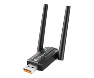 Adaptateur USB WiFi 6 sans fil avec Bluetooth 5.4 pour PC 900 Mbps double antennes 5G/2.4G Adaptateur WiFi pour ordinateur de bureau ordinateur portable Windows 11/10/8/7/Vista/XP, adaptateur réseau