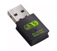 Adaptateur USB WiFi Bluetooth, 600 Mbps double bande 2,4/5 GHz réseau sans fil récepteur externe, mini dongle WiFi pour PC/ordinateur portable/ordinateur de bureau pilote gratuit
