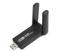Adaptateur USB WiFi6 pour PC de Bureau, 1800 Mbps 2,4 G 5G Antenne Double Bande Adaptateur Réseau USB pour 10 11, Adaptateur Réseau USB pour PC de Bureau et Ordinateur