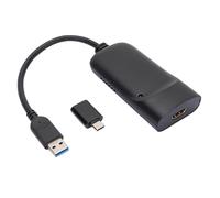 Adaptateur USB3.0 2K, Affichage Rapide et Efficace sur Double écran pour la Conception Graphique du Marketing, Matériau ABS