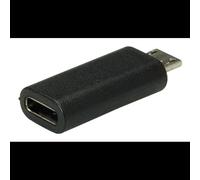 Adaptateur VALUE 12.99.3192 Micro-USB B mâle vers USB-C femelle noir, USB 2.0, 0.48 Gbit/s, connecteurs droits, 3g