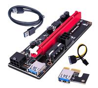 Adaptateur Ver009 Usb 3.0 Pci E, carte Sata 15 broches, à 6 broches, câble d'alimentation, Ver 009S Express 1X, 4X, 8X, 16X, extenseur, dernière nouveauté, 6 pièces,