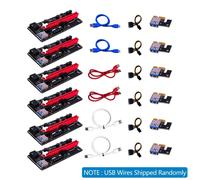 Adaptateur Ver009 Usb 3.0 Pci-E, carte Sata 15 broches, à 6 broches, câble d'alimentation, Ver 009S Express 1X, 4X, 8X, 16X, extenseur, dernière nouveauté, 6 pièces,