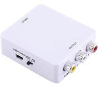 Adaptateur vers Hdmi pour Ancien Téléviseur,Adaptateur Vidéo Audio AV CVBS Convertisseur de Sortie Cinch 720p/1080p Entrée HD Numérique Noire vers Composite (Blanc)