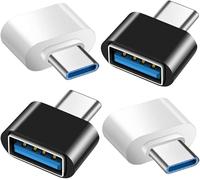 Adaptateur vers USB A 3.2 vers USB C 10Gbps OTG Lot de 4 Adaptateurs Type-A Femell vers Type-C Mâle Compatible avec iPhone 16 Plus Pro Max 15 MacBook Air iMac iPad Galaxy Tab S9 S24