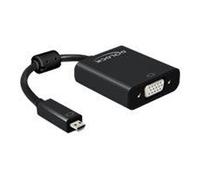 - Adaptateur VGA - 19 pin micro HDMI Type D (M) pour HD-15 (VGA), mini-phone stereo 3.5 mm, Micro-USB de type B (alimentation uniquement) (F) - 17 cm