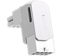 Adaptateur VGA 8 broches à courant élevé, White 90 DEGREES, White B | Conception à oxydation contraire pour des échanges de matériel fréquents, de courant sécurisé, conception
