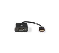 Nedis Câble HDMI vers VGA 15p & 3,5 mm Femelle 1080p 0,20 m Plaqué Or Anthracite