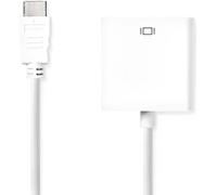 Nedis - Adaptateur vidéo - HDMI mâle pour HD-15 (VGA) femelle - 20 cm - blanc - rond