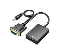 Adaptateur VGA Mâle vers HDMI Femelle Haute Définition avec Prise Jack 3.5mm