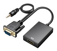 Adaptateur VGA Mâle vers HDMI Femelle Haute Définition avec Prise Jack 3.5mm