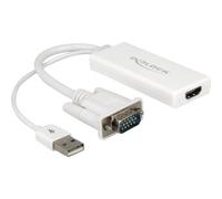 Adaptateur VGA, USB, HDMI Delock 62460 [1x VGA mâle, USB 2.0 type A mâle - 1x