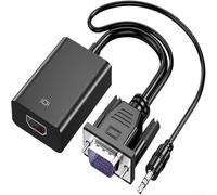 Adaptateur VGA vers avec entrée d'alimentation et fonctionnalité audio pour une transition vidéo analogique-numérique fluide