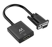Ewent Adaptateur EW9866 VGA vers HDMI Full HD avec audio et port USB pour alimentation – Blanc