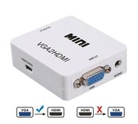 Adaptateur VGA vers HDMI - GENERIQUE - 1080P - Blanc - Convertisseur audio/vidéo