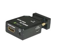 TECHly - Adaptateur vidéo - HD-15 (VGA), jack mini, Micro-USB de type B pour HDMI femelle - noir - contacts flashés d'or