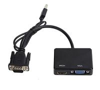 Adaptateur VGA vers HDMI VGA, Convertisseur Répartiteur VGA vers VGA HDMI Prise en de L'adaptateur Double Affichage, Prise en de L'adaptateur Double Affichage, Adaptateur VGA