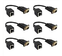 Adaptateur VGA vers RJ45 6X, connecteur de câble réseau, rallonge de moniteur