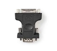 Adaptateur VGA | VGA mâle | DVI-I 24+5 broches femelle | Nickelé | Droit | ABS / Métal | Noir | Blister