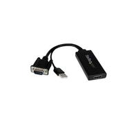 Adaptateur VGA2HDU Startech, VGA-HDMI + USB Audio Et Alimentation