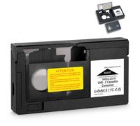 Adaptateur VHS-C Compatible avec VHS, Convertisseur de Cassette Panasonic | Lisez les cassettes VHS-C Super VHS-C sur un magnétoscope VHS standard, non compatible MiniDV Hi8, 8mm, à piles