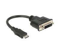 - Adaptateur vidéo - 19 pin mini HDMI Type C mâle pour DVI-I femelle - 20 cm - noir