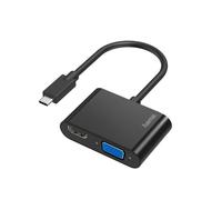 Hama Adaptateur 00200313 USB-C mâle vers VGA et HDMI femelles noir
