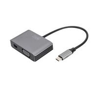 - Adaptateur vidéo - 24 pin USB-C (M) pour HD-15 (VGA), Mini DisplayPort (F) - DisplayPort 1.4 - 20 cm - support pour 4K30Hz - gris sidéral