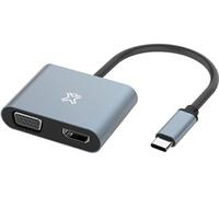 - Adaptateur vidéo - 24 pin USB-C mâle pour HD-15 (VGA), HDMI femelle - gris sidéral - prise en charge 4Kx2K30Hz (HDMI), support 1 080p 60Hz (VGA)