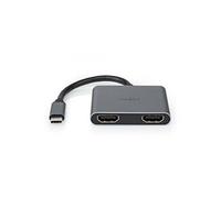 - Adaptateur vidéo - 24 pin USB-C mâle pour HDMI femelle - 10 cm - noir - support pour 4K30Hz, rond