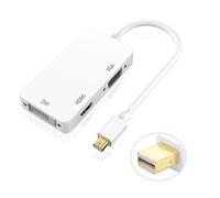 Adaptateur vidéo 3 en 1 - GENERIQUE - Mini DisplayPort vers HDMI DVI VGA - Pour Mac - Facile à utiliser