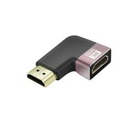 Adaptateur Vidéo 8K UHD HDMI Femelle vers HDMI Mâle Coudé à Droite Noir