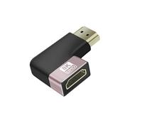 Adaptateur Vidéo 8K UHD HDMI Femelle vers HDMI Mâle Coudé à Gauche Noir
