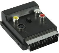 Adaptateur Vidéo Avec Fiche Péritel Mâle Vers 3 Connecteurs Rca Femelles/S-Video Et Sélecteur[Z899]