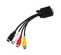 Adaptateur vidéo composante, câble de conversion matricielle pour une transformation VGA vers S-Vidéo sans faille, transmission de signal de haute