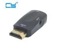 Adaptateur vidéo de sortie HDMI vers VGA noir, avec câble Audio de 3.5mm, pour ensemble TV, projecteur et moniteur, pour XBOX 360 PS3