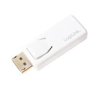 LogiLink Adaptateur DisplayPort vers HDMI CV0100 – 1x DP mâle / 1x HDMI femelle – 4K – Blanc