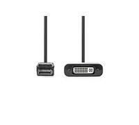 NEDIS Adaptateur DisplayPort | DisplayPort Mâle | DVI-D 24 + 1 Broches Femelle | Plaqué Nickel | 0.20 m | Rond | PVC | ABS | Noir | Sac en Plastique