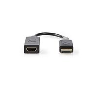Nedis - Adaptateur vidéo - DisplayPort mâle pour HDMI femelle - 20 cm - anthracite - rond