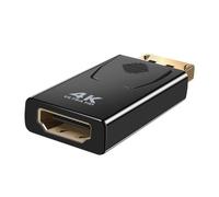 Adaptateur Vidéo DisplayPort Mâle vers HDMI Femelle 4K Ultra HD Compact Noir